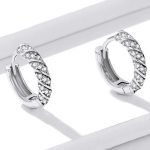 Silberne Creolen mit Kristall