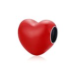 Silberanhänger, Herz, rot