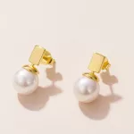 Damenohrringe, Silber, mit Perlen