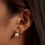 Damenohrringe, Silber, mit Perlen