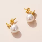 Damenohrringe, Silber, mit Perlen