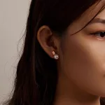 Damenohrringe, Silber, mit Perlen