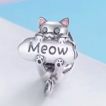 Ezüst charm, macska