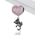 Silberanhänger, Katze mit Ballon