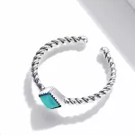 Ezüst gyűrű cirkóniumkristállyal, nyitott