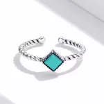 Ezüst gyűrű cirkóniumkristállyal, nyitott