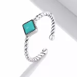 Ezüst gyűrű cirkóniumkristállyal, nyitott