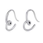 Damenohrringe, Silber, Herz