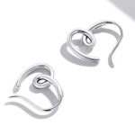 Damenohrringe, Silber, Herz