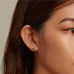 Damenohrringe, Silber, Bienenstock