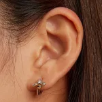 Damenohrringe, Silber, Bienenstock