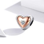 Silberanhänger, Herz, Roségold