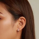 Damenohrringe, Silber, mit bunten Herzen