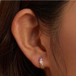 Damenohrringe, Silber, mit bunten Herzen