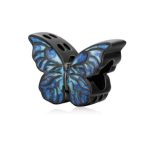 Silberanhänger, dunkelblauer Schmetterling