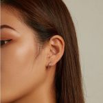 Damenohrringe, Silber, Schlangenmuster