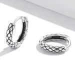 Damenohrringe, Silber, Schlangenmuster