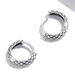 Damenohrringe, Silber, Schlangenmuster