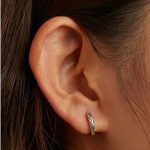 Damenohrringe, Silber, Schlangenmuster