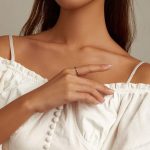 Silberner Damenring, Rautenmuster, Größe 7