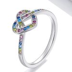 Silberner Damenring, endlose Liebe, Größe 6