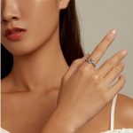 Silberner Damenring, endlose Liebe, Größe 8