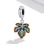 Silberanhänger, Holzblatt