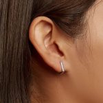 Silberohrringe, bunt, quadratisch