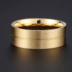 Herren-Ehering, Edelstahl, Antikgold, Größe 10