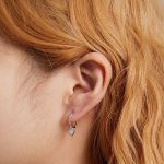 Silberohrringe mit Opal, Herzform