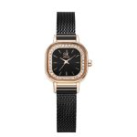 Shengke Damenuhr, rechteckig, mit Kristallen