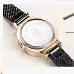 Shengke Damenuhr, rechteckig, mit Kristallen