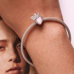 Silberanhänger, Herz, rosa