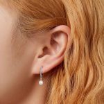 Silberohrringe mit Perlen, Türkis