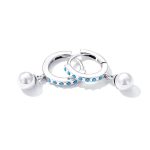 Silberohrringe mit Perlen, Türkis