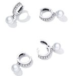 Silberohrringe mit Perlen