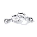 Silberohrringe, Doppelring