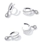 Silberohrringe, Doppelring