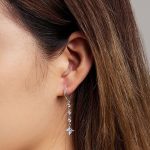 Silberohrringe, quadratisch