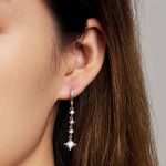 Silberohrringe, quadratisch