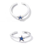 Silberring, offen, mit Seestern