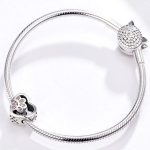 Silberanhänger, Herz mit Hundepfote