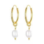 Ezüst fülbevaló gyöngyökkel