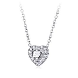 Ezüst nyaklánc cirkóniumszívvel