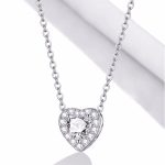 Ezüst nyaklánc cirkóniumszívvel