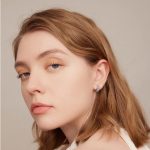 Silberohrringe mit Zirkonkristall