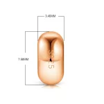 Silberner Charm-Stopper, 2 Stück + Tuch, Roségold