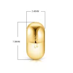 Silberner Charm-Stoppuhr, 2 Stück + Stoff, goldfarben