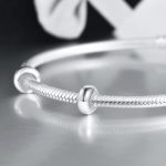 Silberner Charm-Stoppuhr, 2 Stück + Tuch, Silber