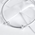 Silberner Charm-Stoppuhr, 2 Stück + Tuch, Silber